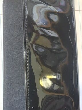 Guang Tong Black Patent Wallet